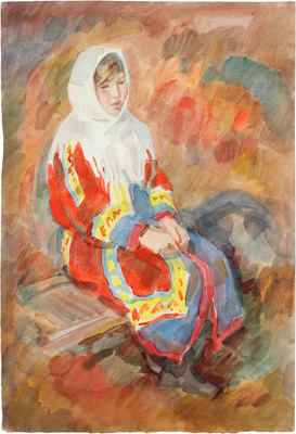 Лянглебен Моисей Вольфович. Портрет крестьянки 